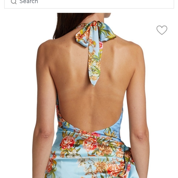 Adriana Iglesias Deep V Floral Stretch Silk Bodysuit - Picture 6 of 16